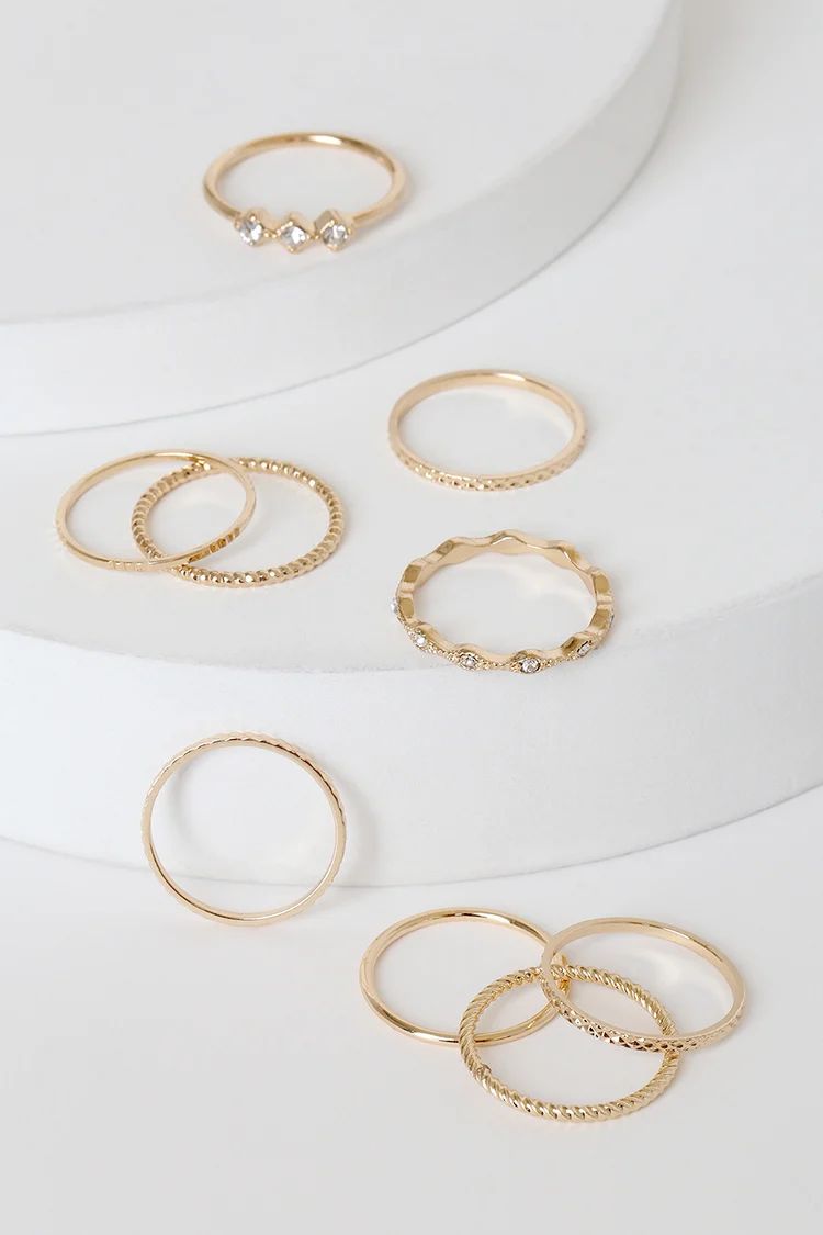 Living it Up Gold Ring Set | Lulus (US)