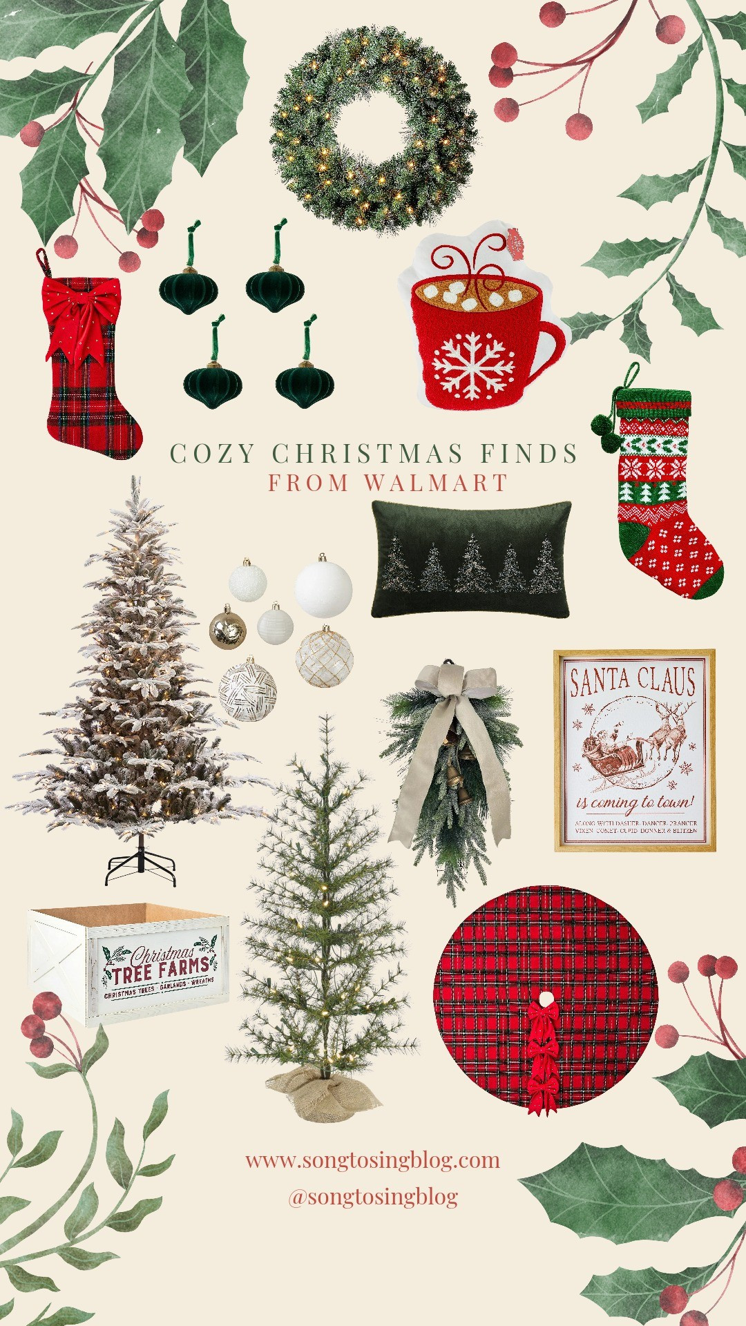 Get in the christmas spirit with these cozy Christmas finds from walmart! 

#LTKSeasonal #LTKHoliday #LTKHome