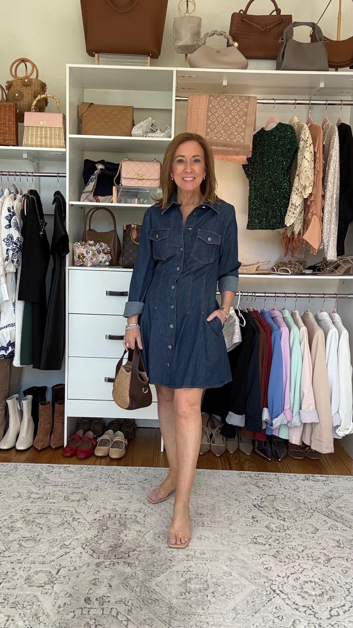 Flattering & cute! Love this denim dress. I’m 5’0 wearing an XS.


#LTKootd #LTKPetite #LTKOver40
