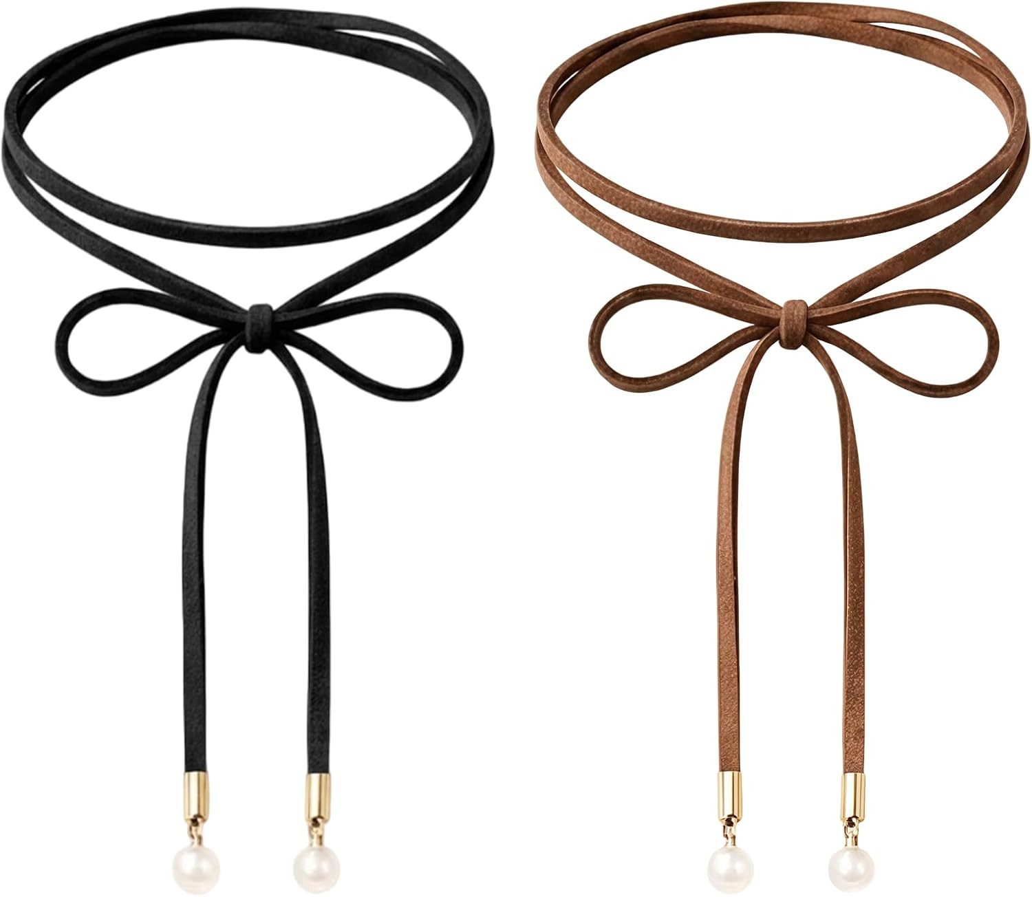 2pcs Tie Necklace,Gothic Bow Choker Necklace for Women | Amazon (US)