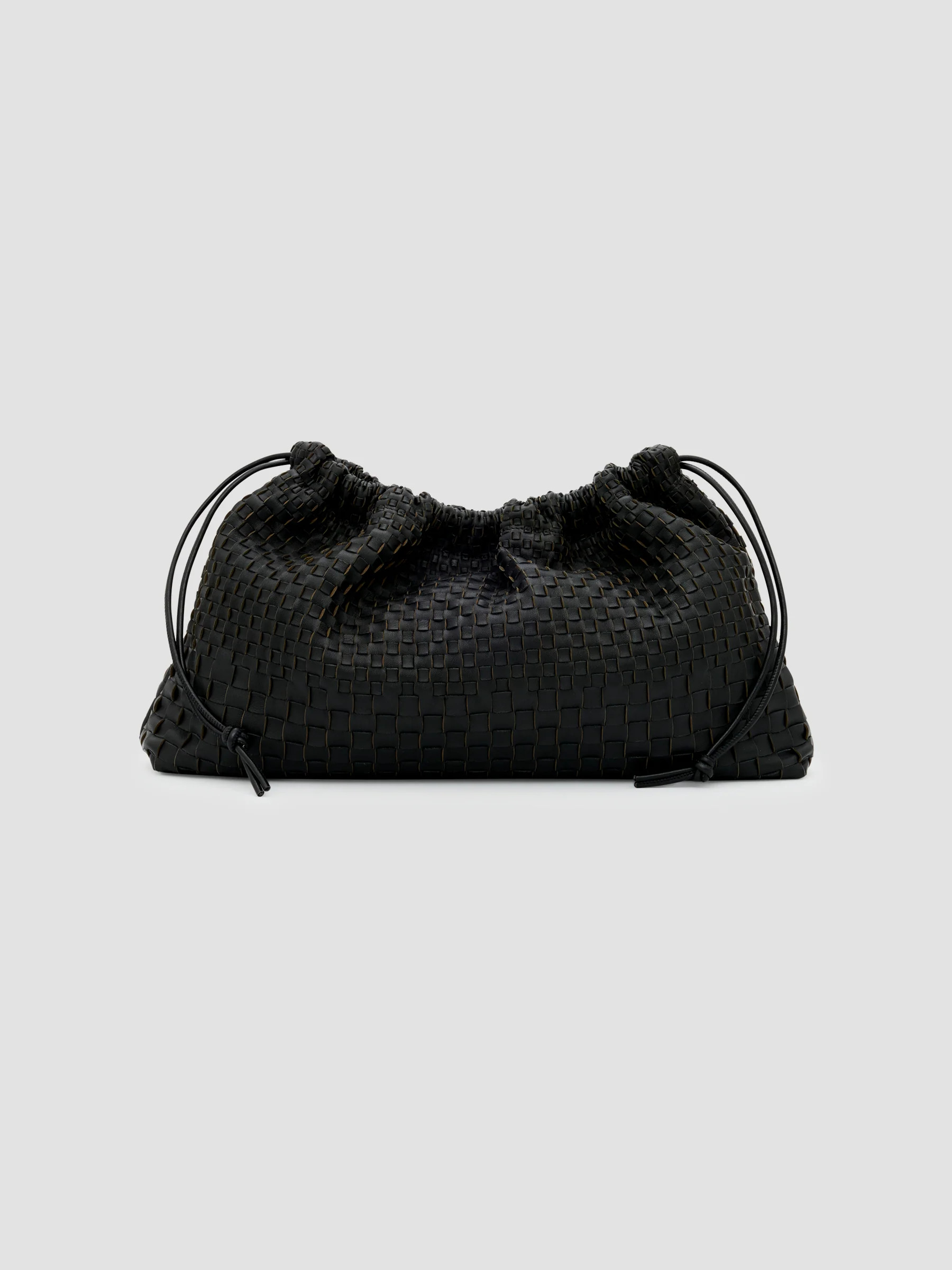 Large Woven Leather Pouch | Bassike