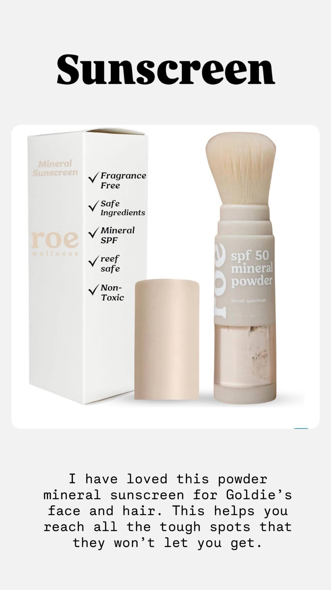 I have loved using this mineral sunscreen on Goldie’s hairline and face, and really any hard to reach places on any of the kids or myself. This makes the battle with sunscreen a little easier for everyone! Shop the prime deal as it’s currently $4 off. 

#LTKSwim #LTKBeauty #LTKKids