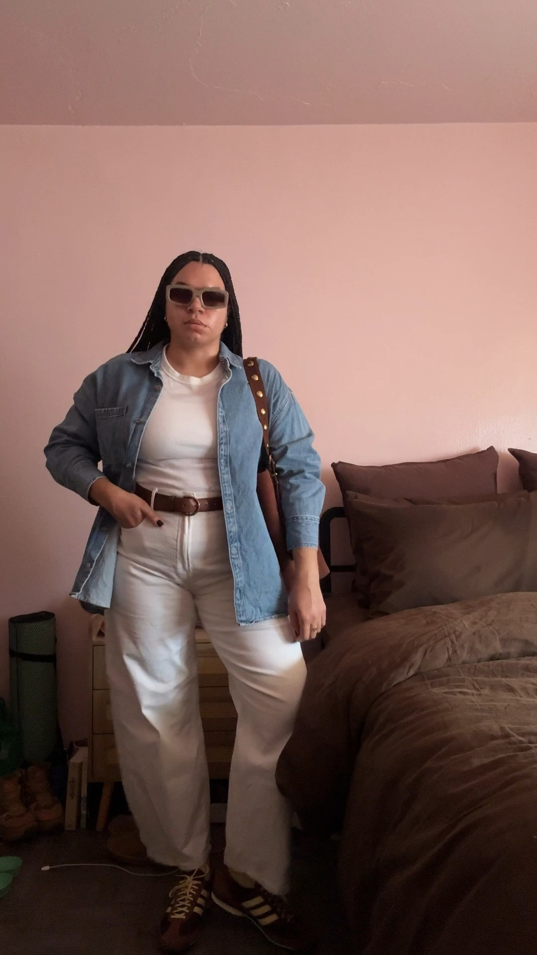 wearing—
denim shirt: xl
white tee: large
belt: medium
jeans: 32w/29 inseam

middle fashion, what I wore to work, work ootd, denim on denim, barrel jeans

#LTKMidsize #LTKStyleTip #LTKWorkwear