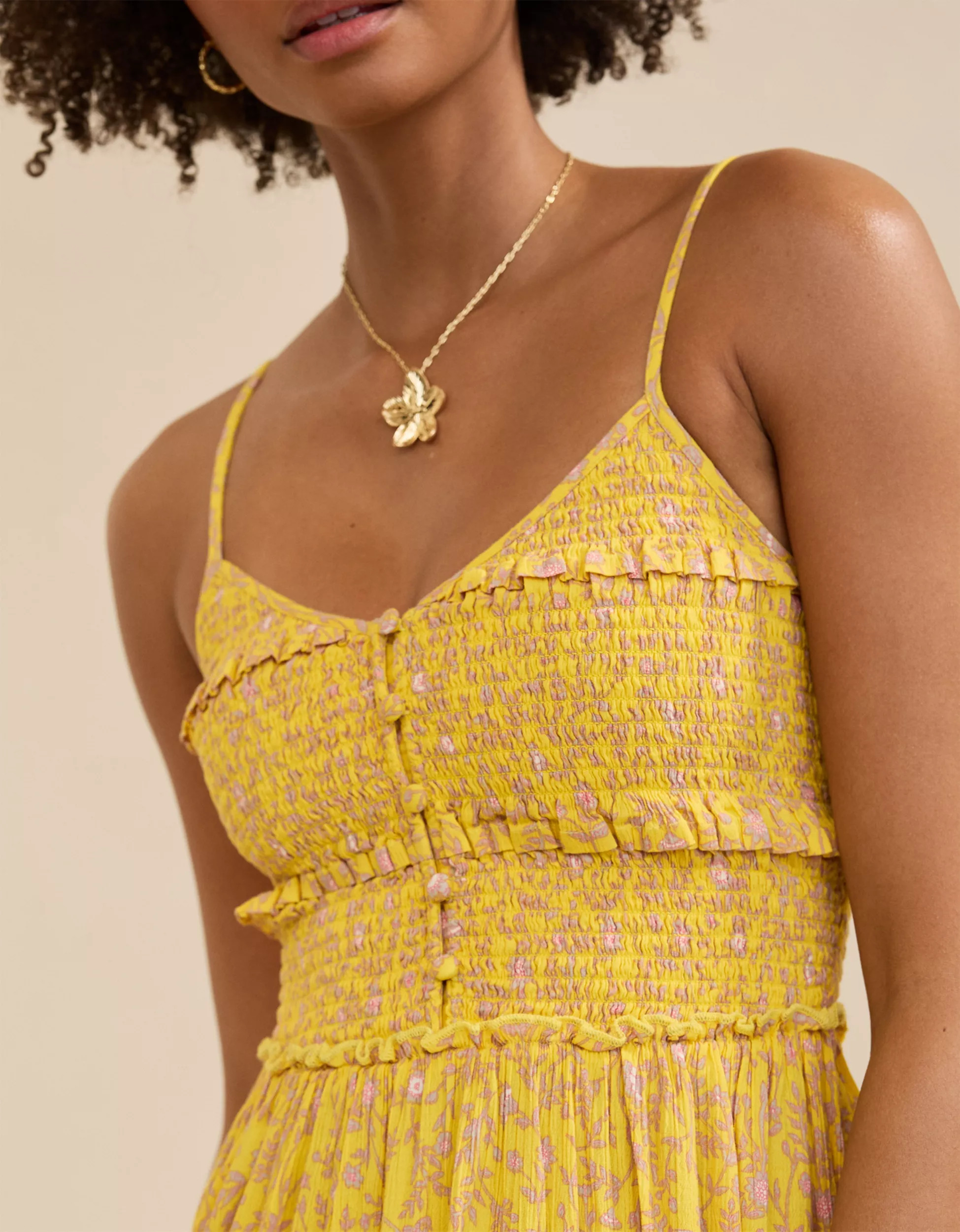 Aerie Button Front Maxi Dress | Aerie