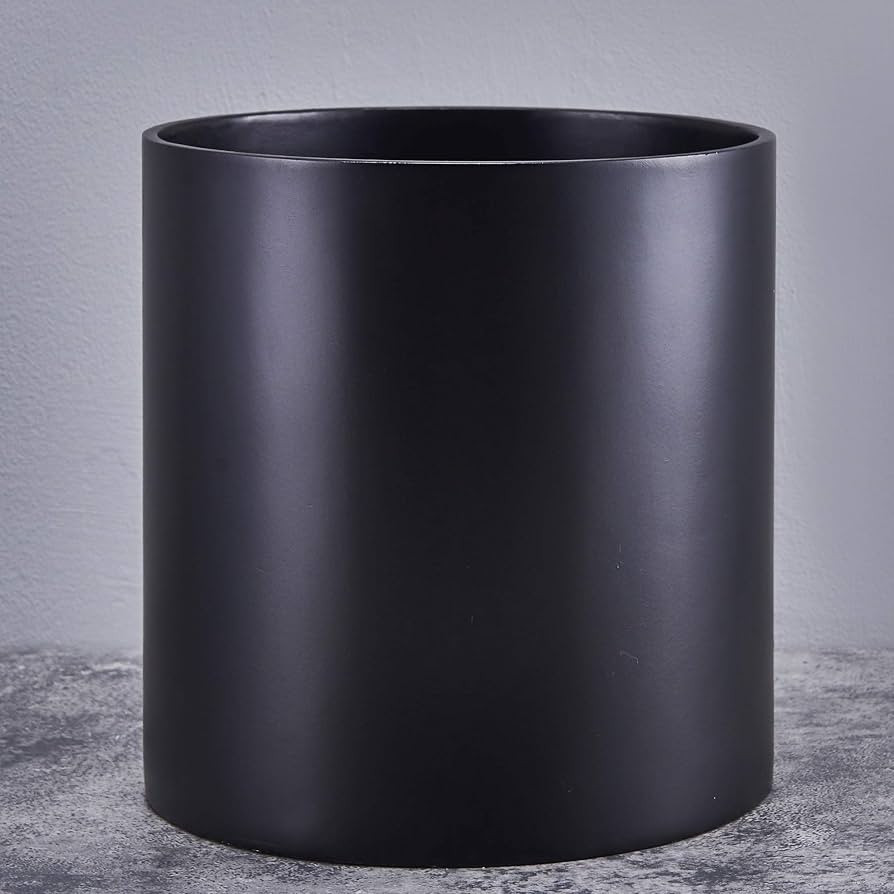 FaithLand 12 Inch Fiberstone Planter - Lightweight Modern Cylinder Plant Pot with Drainage Hole &... | Amazon (US)