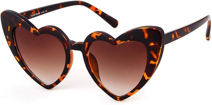 Heart Shaped Sunglasses Vintage Heart Sunglasses Women Retro Glasses | Amazon (US)