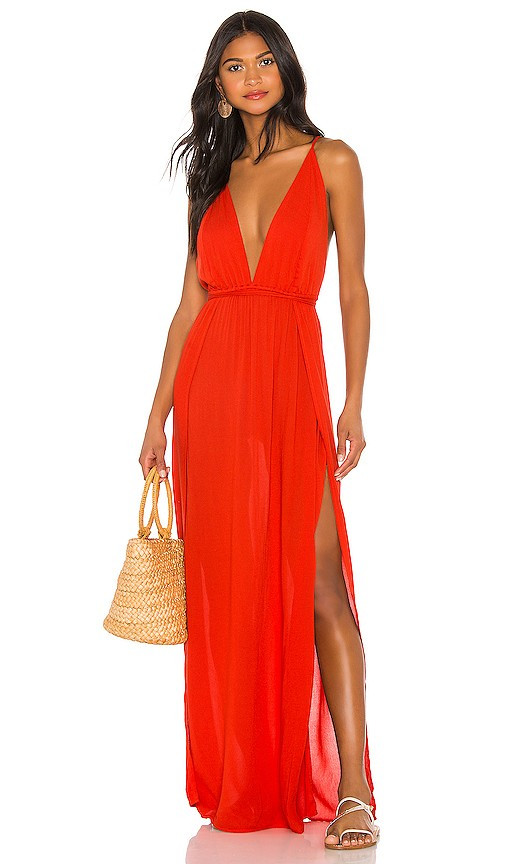 Indah River Maxi Dress in Red. - size M/L | Revolve Clothing (Global)