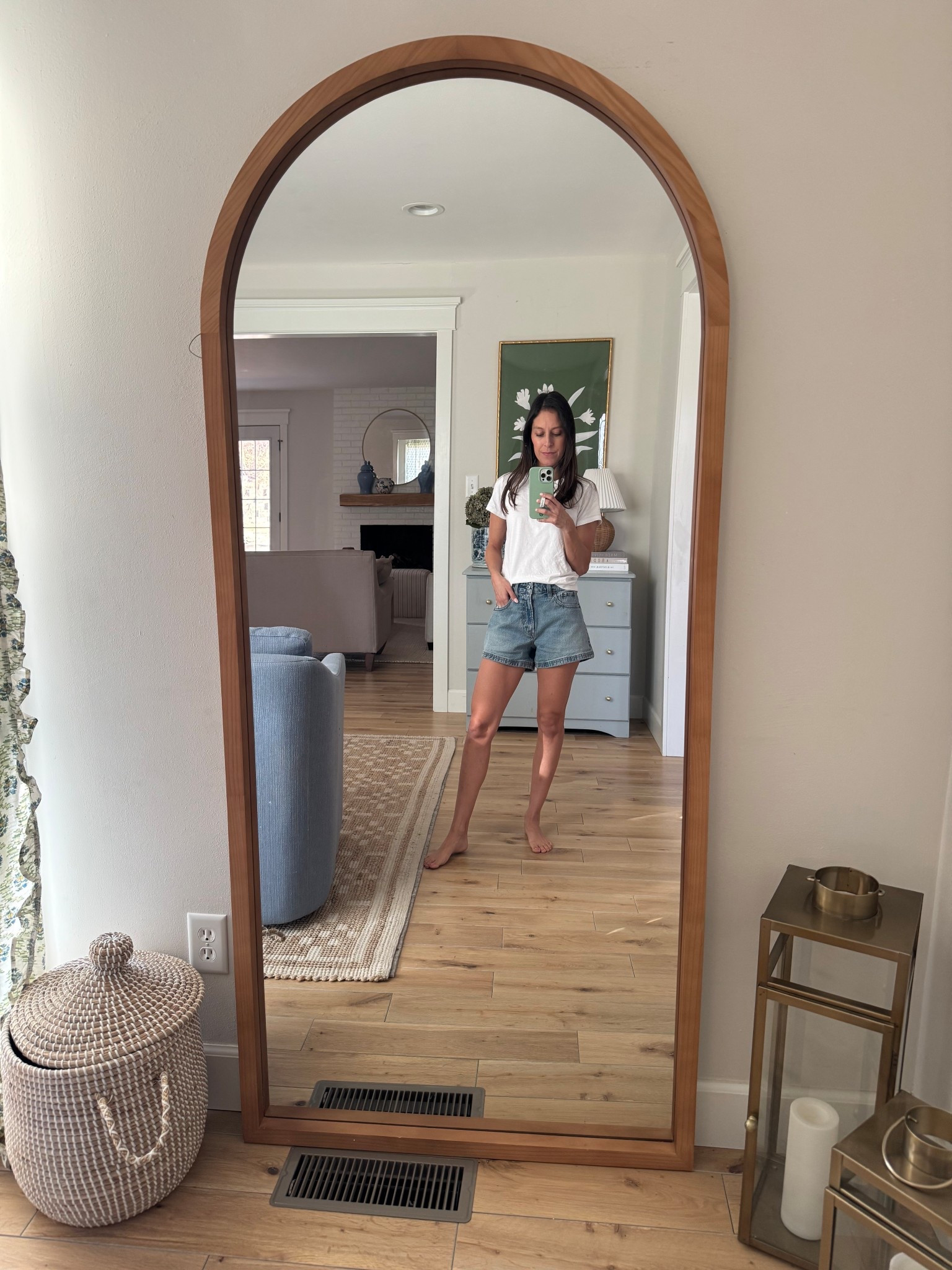 Ok stopped in my tracks at these shorts. 
Love the length, the wash and high rise but not too high. Also love hem at the bottom of the shorts.
IT short of the summer for me

I ordered medium wash, size 23

Denim shorts, high rise denim shorts, jean shorts, high rise 90’s cut off shorts, summer outfits, summer style 

#LTKdayinmylife #LTKmomlife #LTKootd