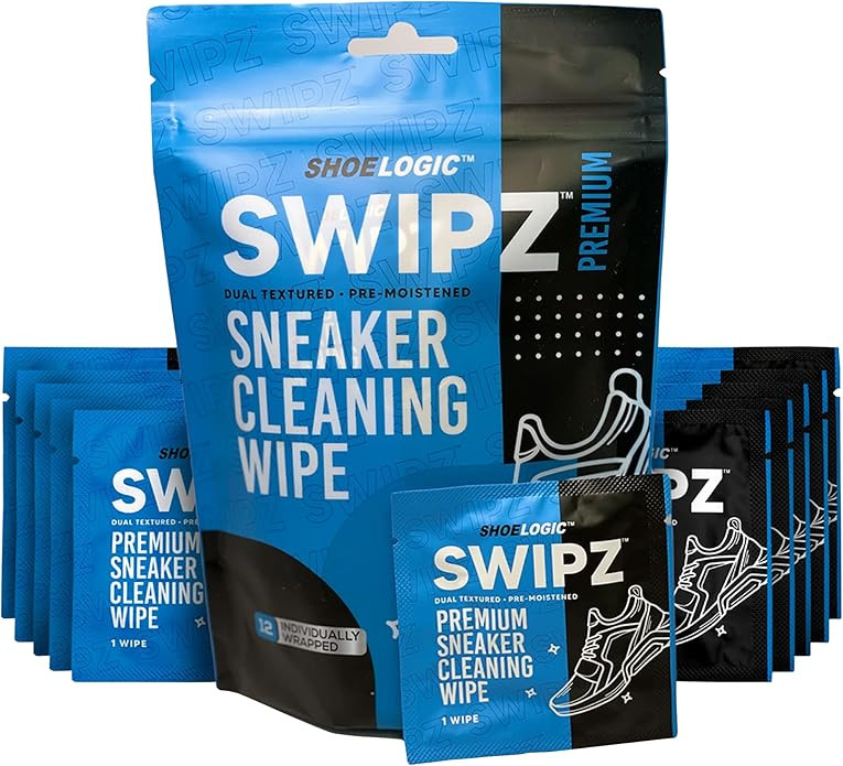 SWIPZ Premium Sneaker Cleaning Wipes (12 Pack) Dual Textured Individually Wrapped Pre-Moistened Q... | Amazon (US)
