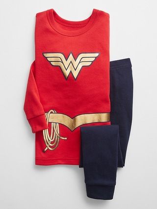babyGap | DC™ Wonder Woman 100% Organic Cotton PJ Set | Gap Factory