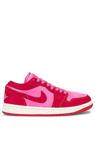 Air Jordan 1 Low Sneaker in Pink Blast, Chile Red, & Sail | Revolve Clothing (Global)