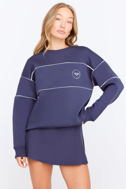 COURT VOLLEY SWEATSHIRT - NAVY | TALA (UK)