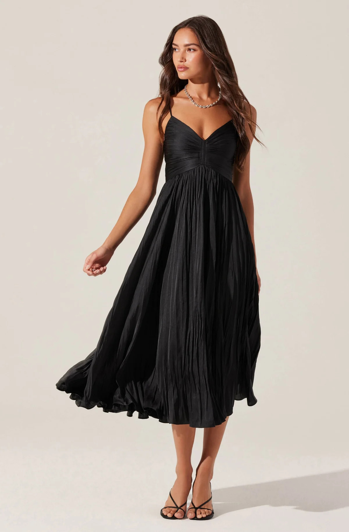 Maeve Pleated Midi Dress | ASTR The Label (US)
