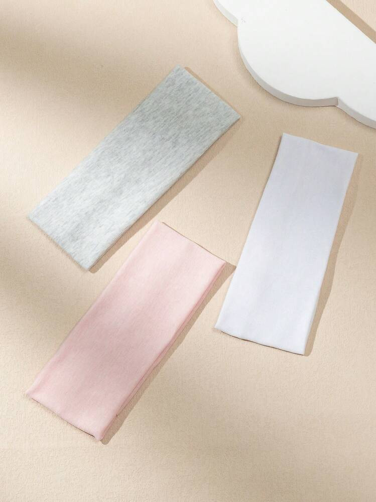 3pcs Solid Color Knitted Stretchy Hairbands, Suitable For Daily Yoga, Exercise And Outdoor Activi... | SHEIN