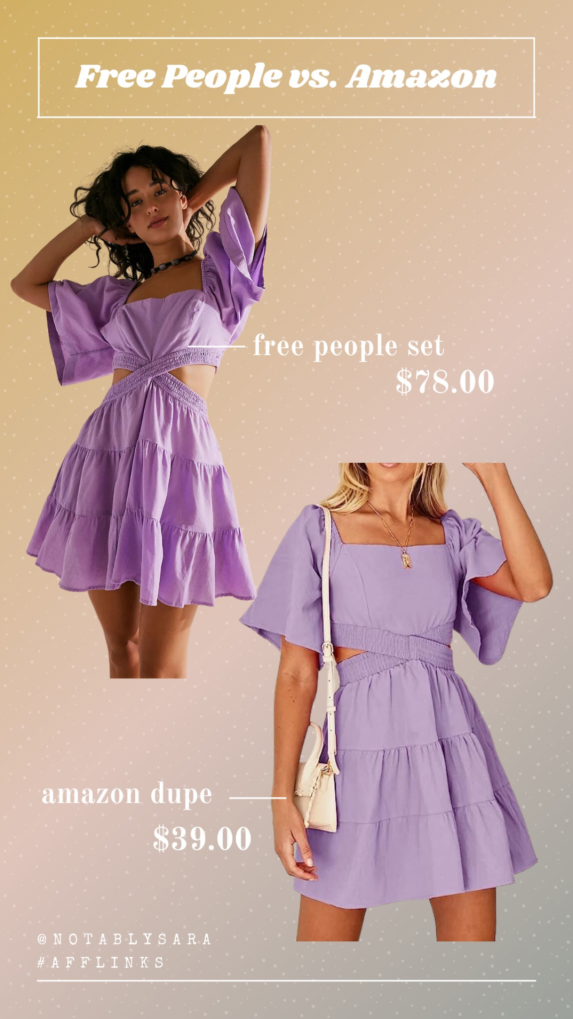 Free people Cross of Sunlight Mini dress dupe on AMAZON! 

Amazon dupe, free people dupe, FP, Amazon find, Amazon set, midsize fashion, midsize style, free people mini dress

#LTKunder50 #LTKSeasonal #LTKFind