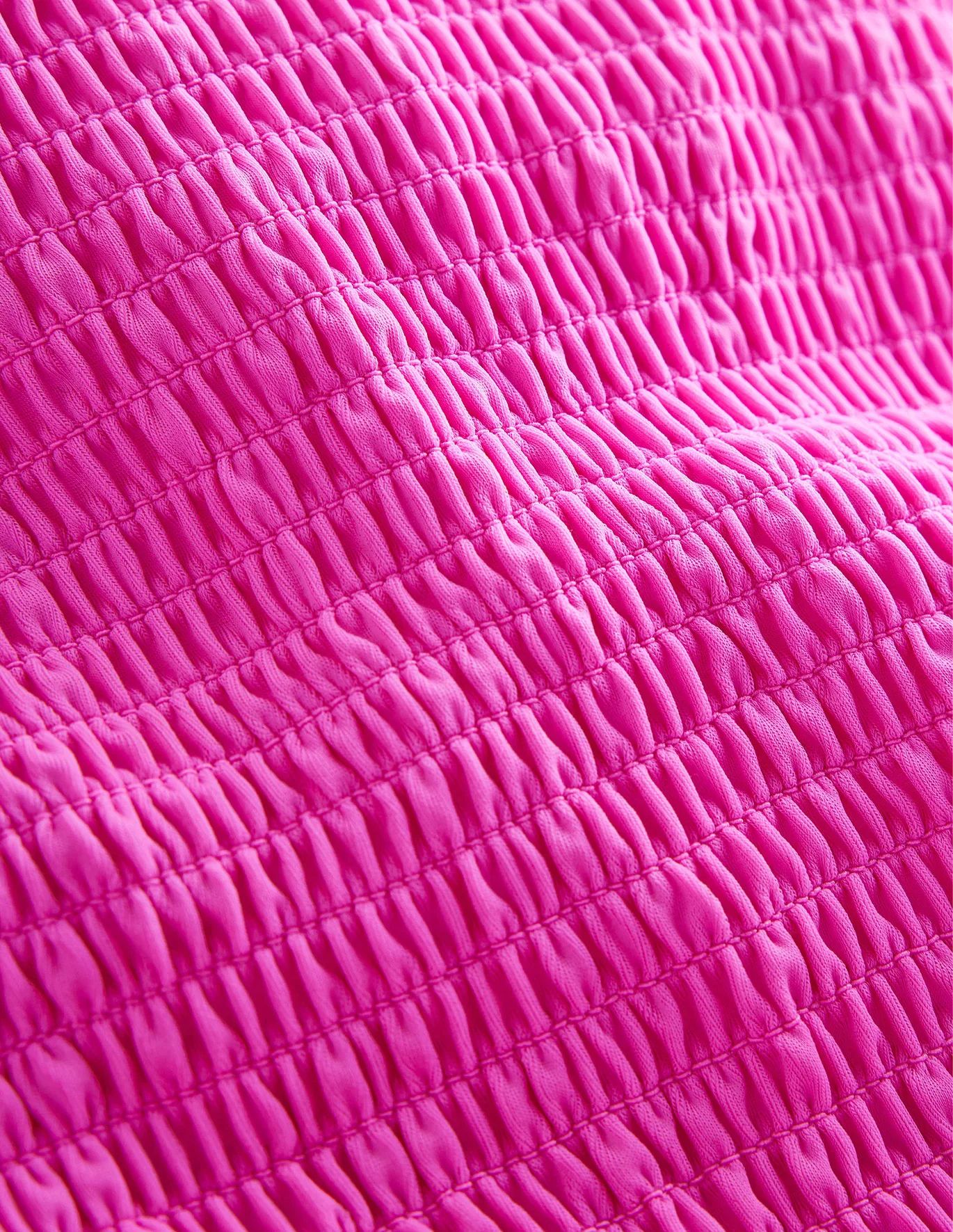 Smocked Bandeau Swimsuit - Amazing Pink | Boden (US)