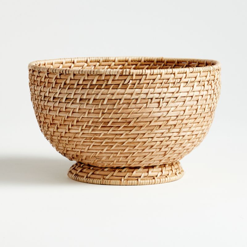 Artesia Natural Large Rattan Bowl + Reviews | Crate and Barrel | Crate & Barrel