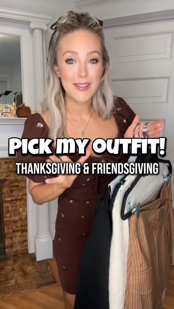 Thanksgiving and Friendsgiving outfit dilemma!  I’m torn between dressing comfy-cozy and going full fall chic 🍂 Let me know which is your favorite (1, 2, 3, or 4) down in the comments  🖤

✨Don’t forget discount code BLONDE for 30% off!✨

#LTKFindsUnder50 #LTKSeasonal #LTKHoliday