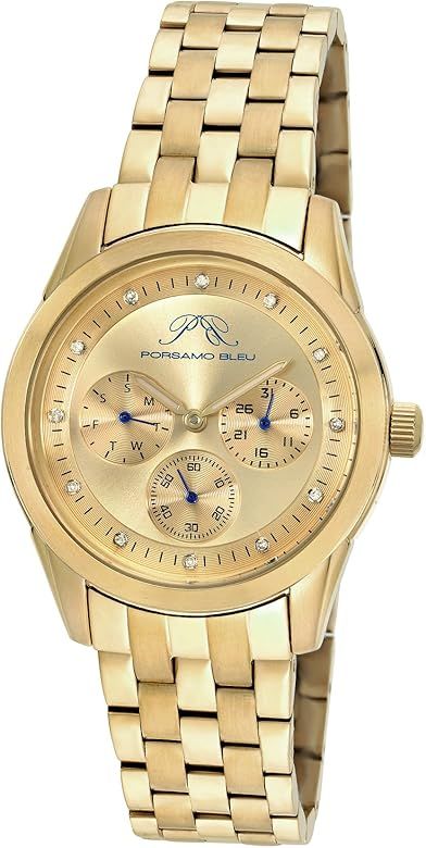 Porsamo Bleu Women's 741BDIS Diana Gold Tone Stainless Steel Watch | Amazon (US)