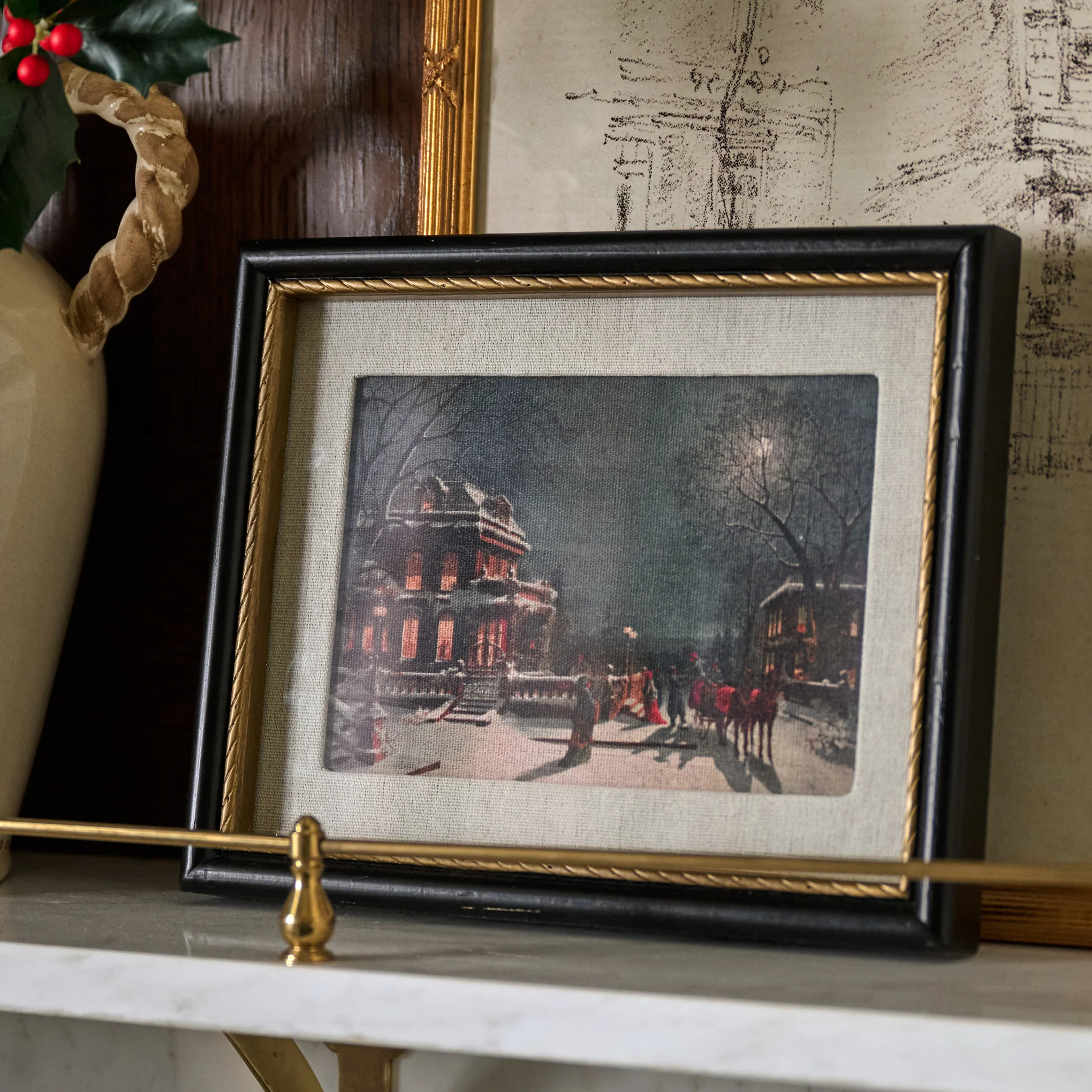 Silent Night's Glow Framed Print | Magnolia