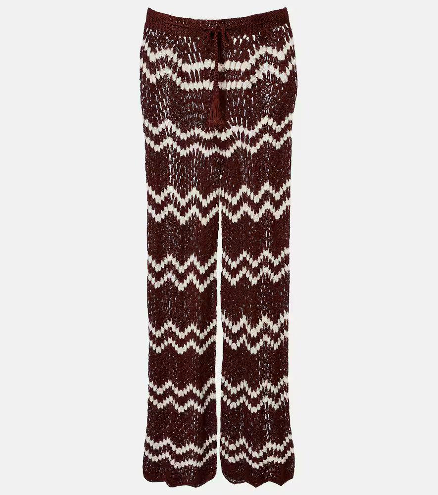 Anna Kosturova Crochet cotton straight pants | Mytheresa (US/CA)