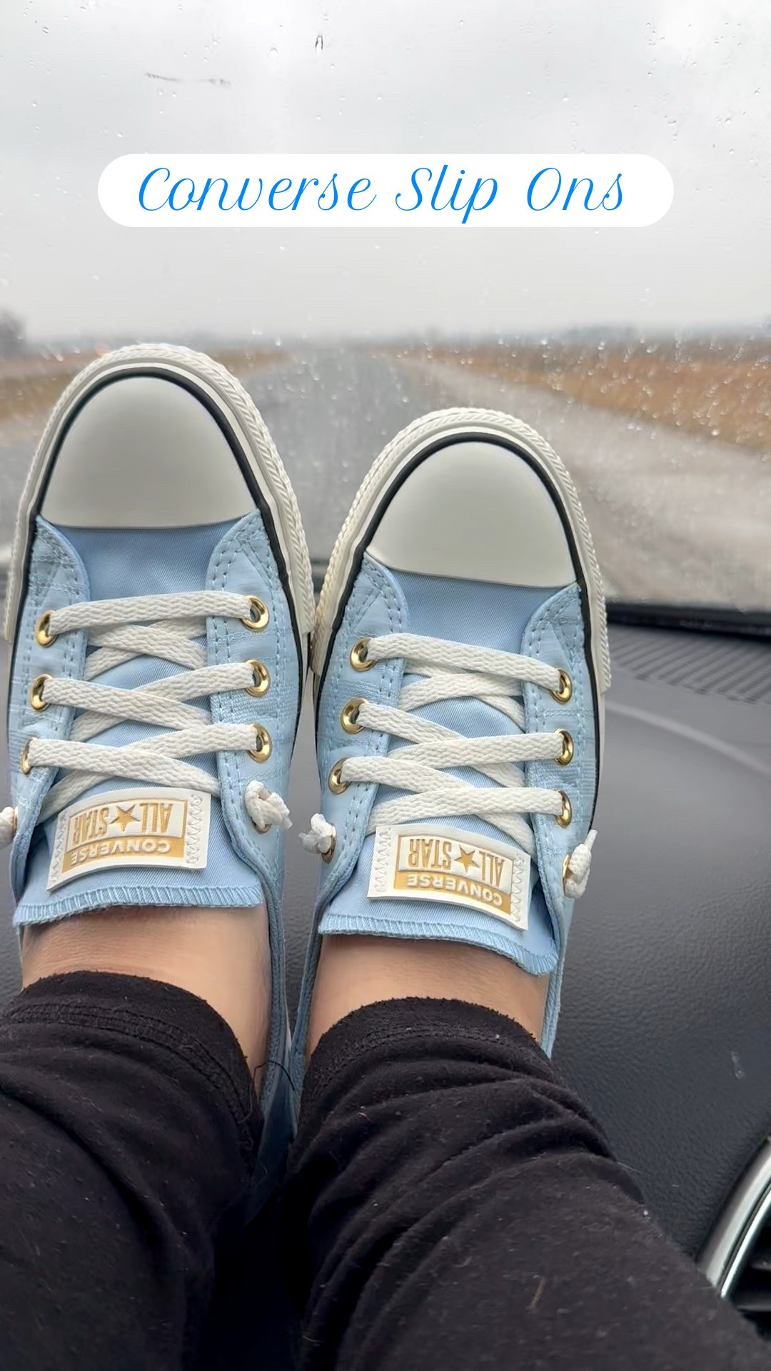 Just got these new converse shoes for my birthday and I love them!! The baby blue color is super cute, they have additional fabric detail on the sides, and the gold accents add a nice touch of flair!

#LTKmomlife #LTKdayinmylife #LTKootd