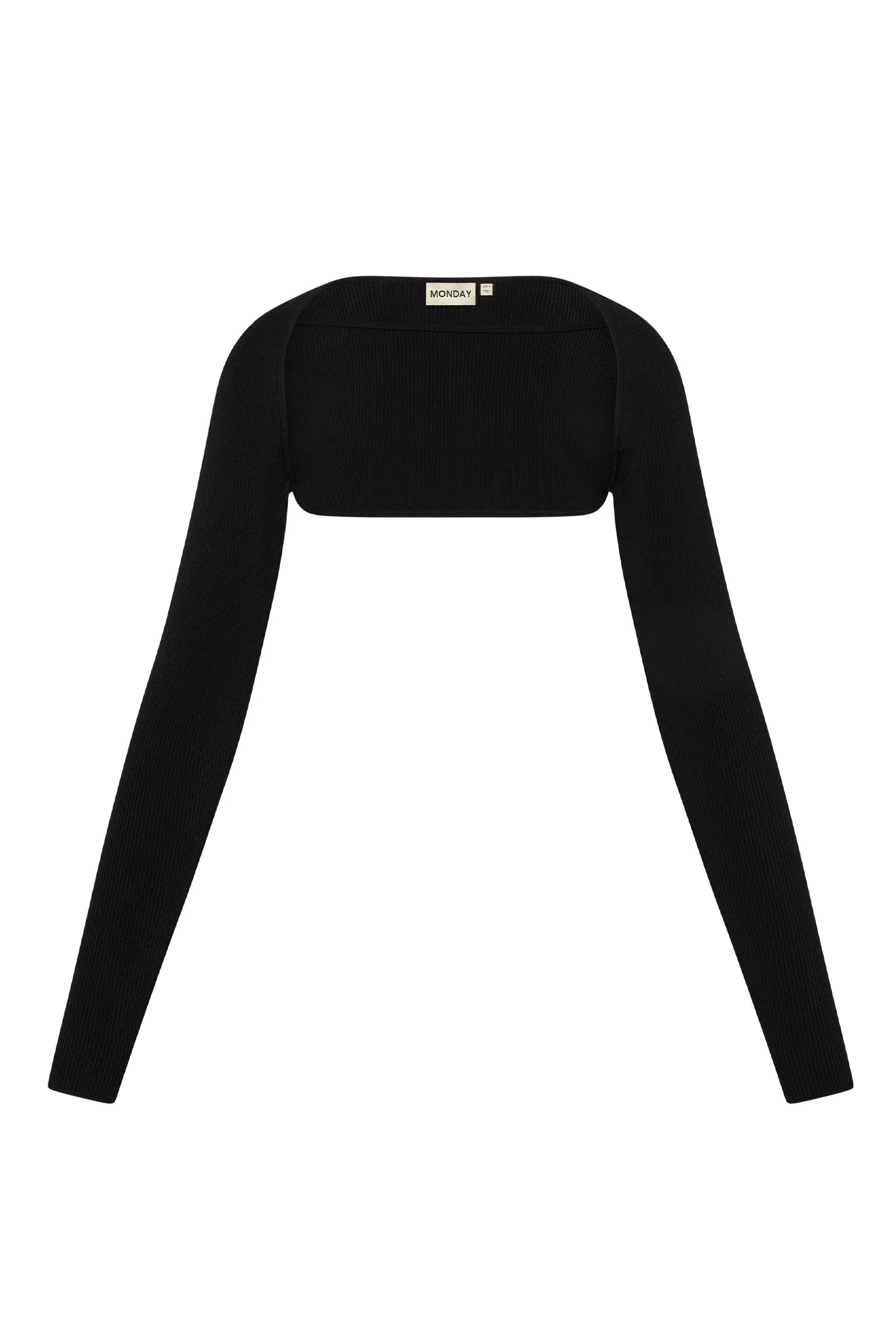 Silver Lake Knitwear Bolero - Black Rib | Monday Swimwear