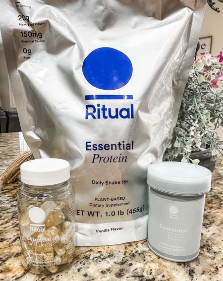 My favorite supplements. Ritual is an amazing company with high quality traceable products. I take the multi vitamin and synbiotic everyday. Their protein powder is the only one that doesn’t bother my gut  

#LTKFindsUnder50 #LTKFindsUnder100 #LTKBeauty