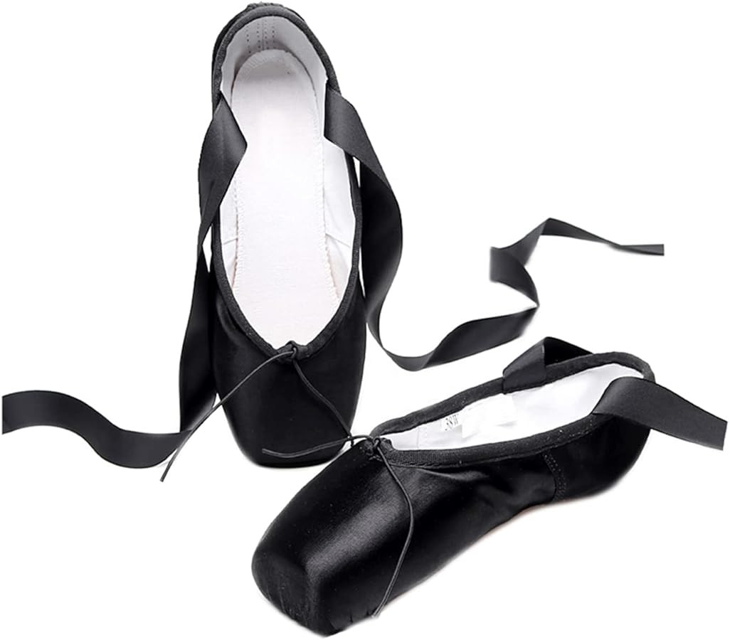 Girl's Canvas Ballet Dance Toe Shoes Professional Satin Pointe Shoes | Amazon (US)