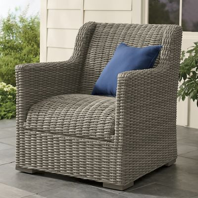 Montville Wicker Outdoor Lounge Chair | Grandin Road | Grandin Road