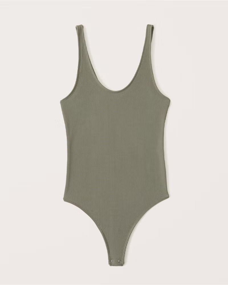 Women's Seamless Rib Fabric Scoopneck Bodysuit | Women's Up To 50% Off Select Styles | Abercrombi... | Abercrombie & Fitch (US)