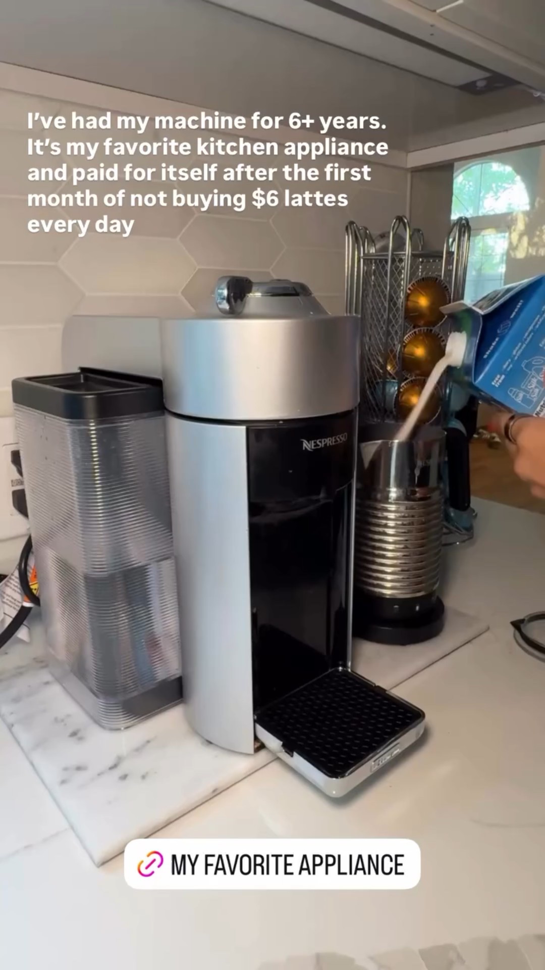 I’ve had my Nespresso machine for 6+ years. It’s my favorite kitchen appliance and paid for itself after the first month of not buying $6 lattes every day

#LTKHome #LTKSaleAlert #LTKSeasonal