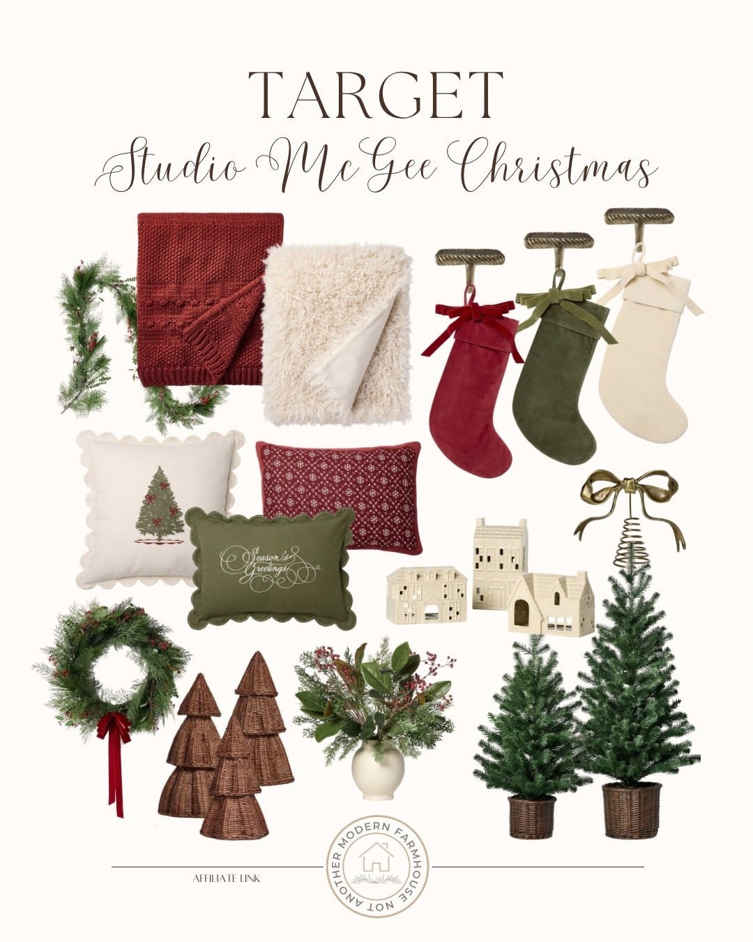 Threshold x Studio McGee Christmas 2025 finds 🎄 Target affordable holiday decor, Christmas decorating, modern organic, earthy, red, green, home decor, blankets, stockings, pillows, under $50, tabletop decor, Target home finds. 

 #LTKHoliday #LTKHome #LTKFindsUnder50

#LTKHome #LTKHoliday #LTKSeasonal