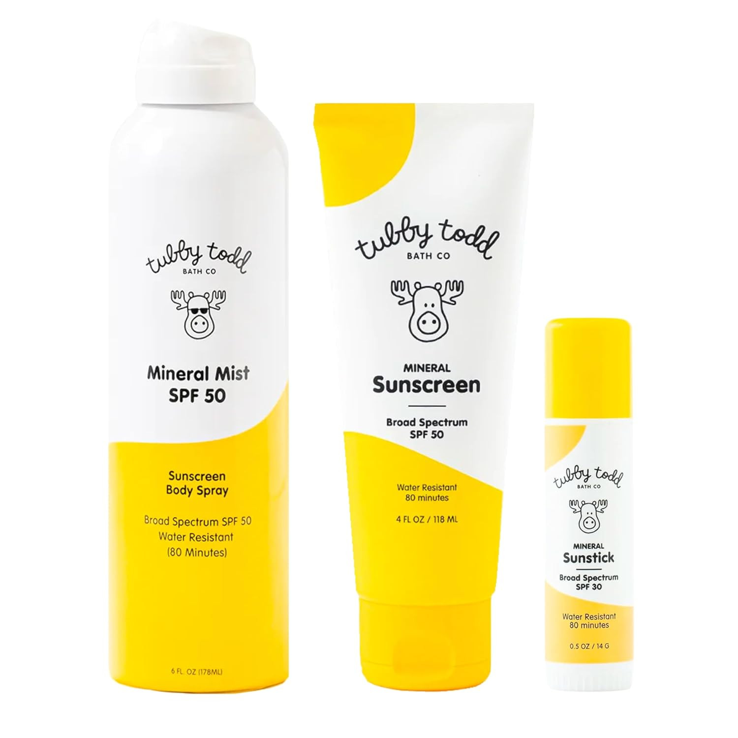 Tubby Todd Face and Body Mineral Protection Sunscreen Kit for Baby, Toddler and Kids - The Sun Bu... | Amazon (US)