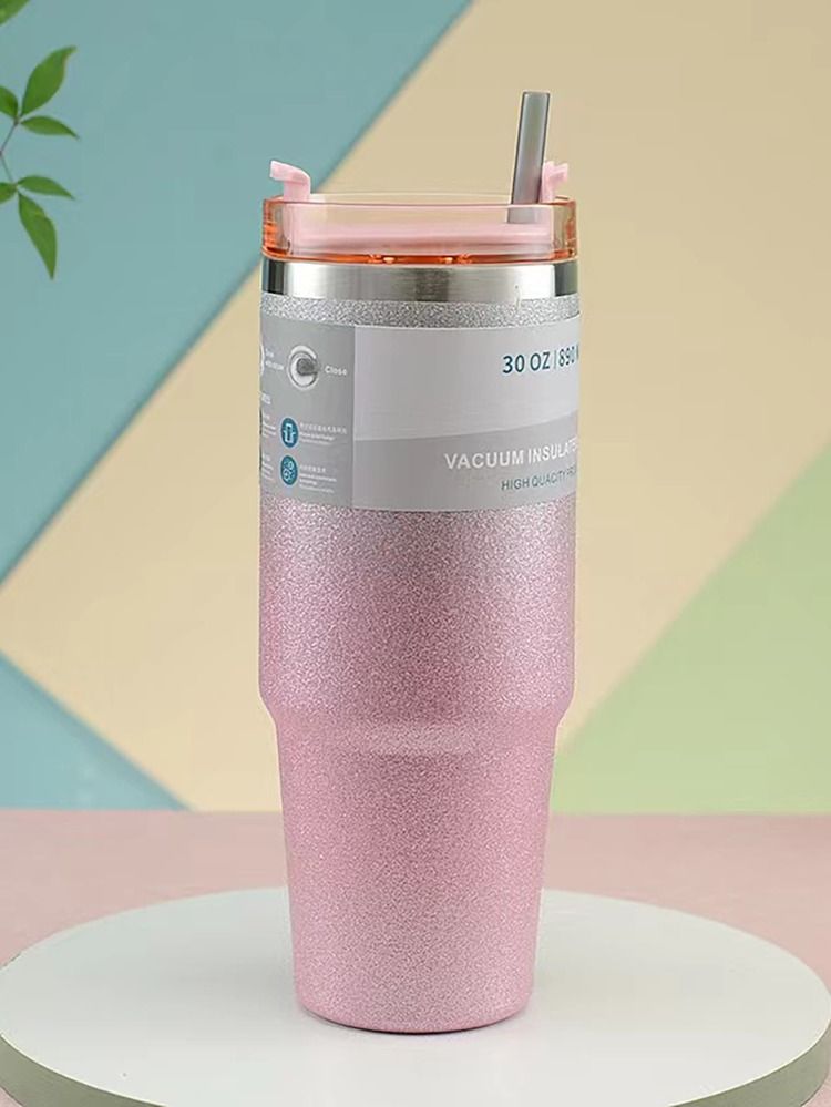 1pc Stainless Steel Insulated Bottle, Glitter Vacuum Insulated Bottle | SHEIN