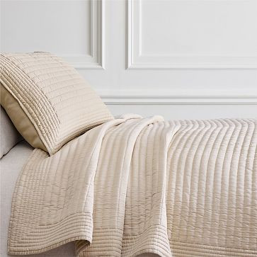 Silky TENCEL™ Pick Stitch Quilt & Shams | West Elm (US)