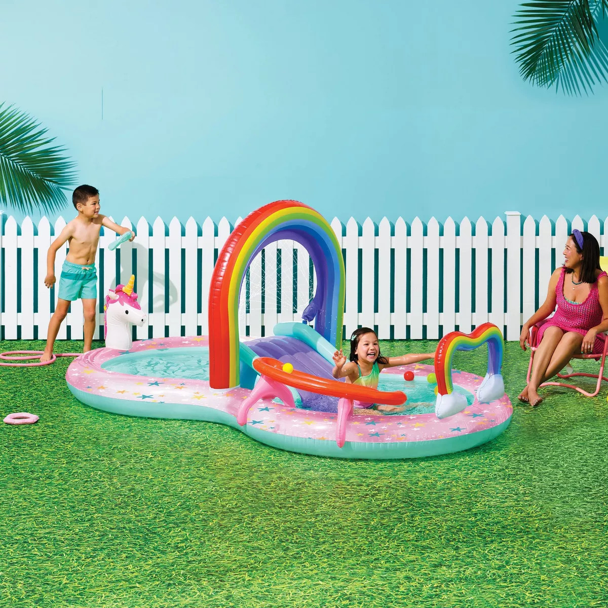 Unicorn World Paly Center Inflatable Water Park - Sun Squad™ | Target