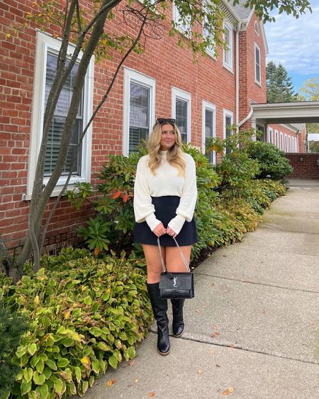 fall outfit, fall fashion ideas, fall outfit inspo, knee high boots, sweater outfit, mini skirt 

#LTKSeasonal #LTKfindsunder100 #LTKstyletip