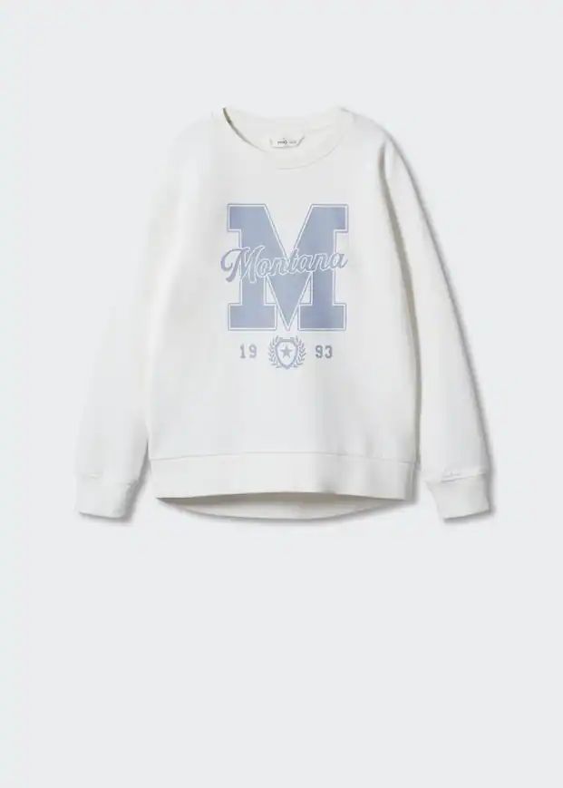 Printed cotton sweatshirt | MANGO (US)