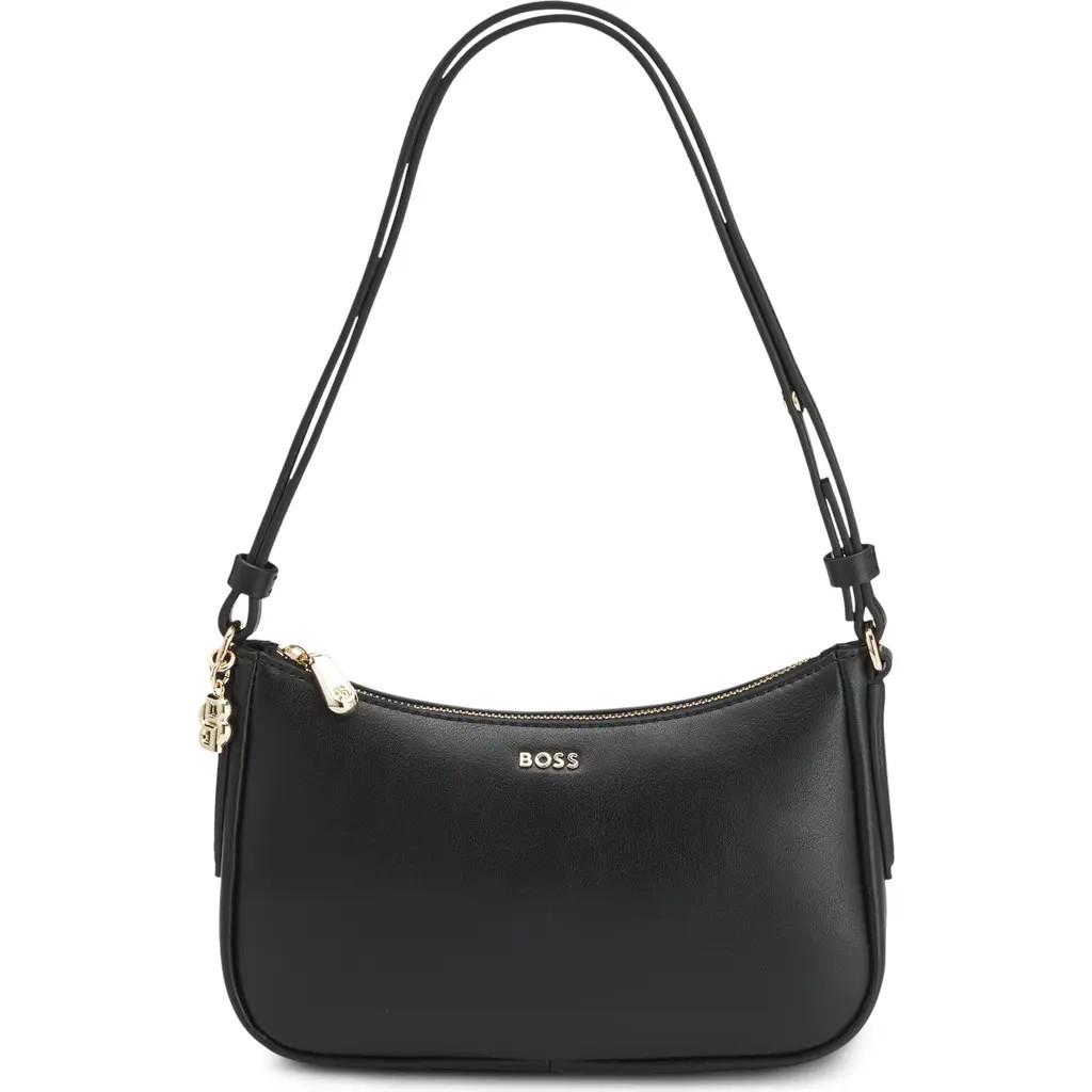 HUGO Mini Numah Leather Shoulder Bag in Black at Nordstrom | Nordstrom
