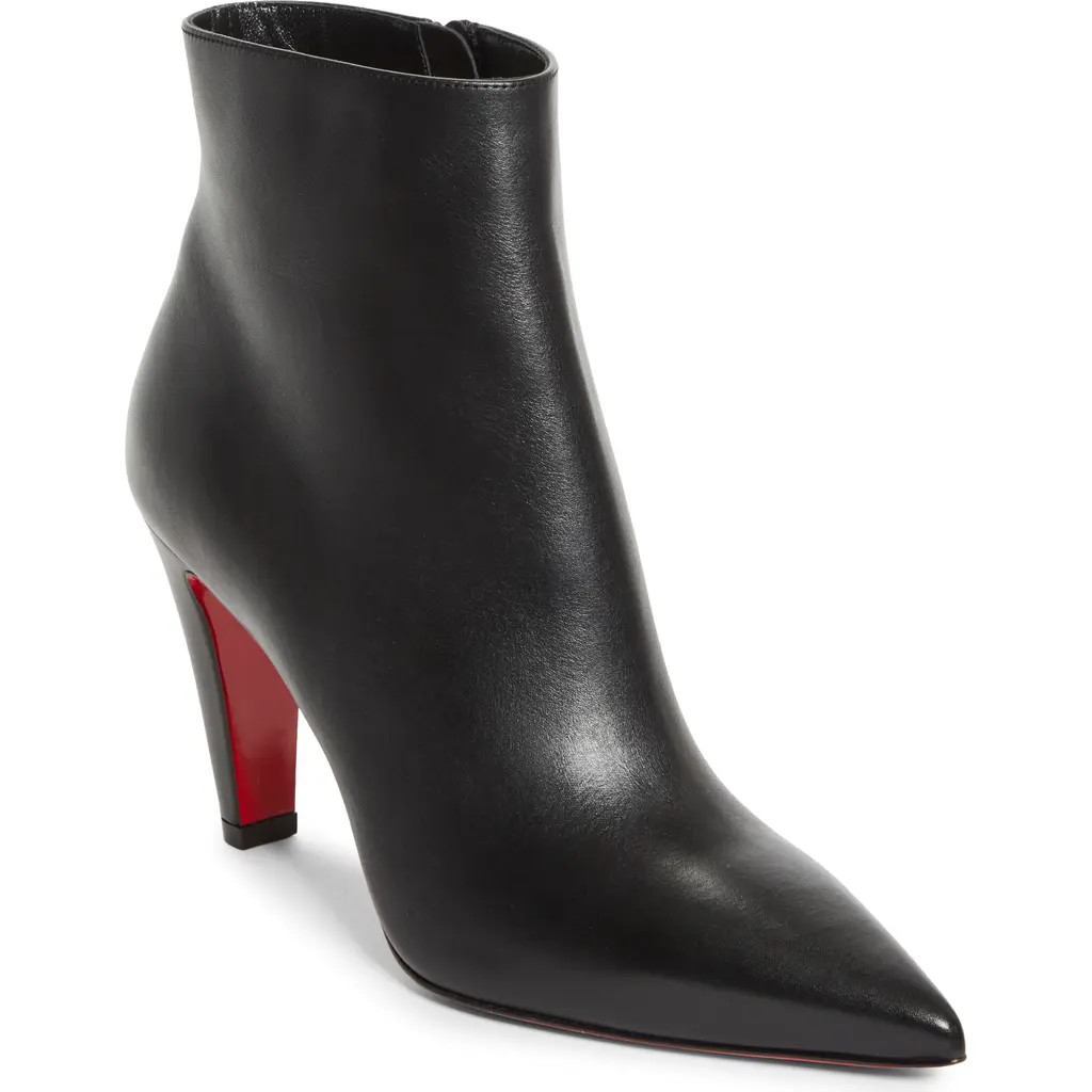 Christian Louboutin Vibella Pointed Toe Bootie in Black at Nordstrom, Size 8.5Us | Nordstrom