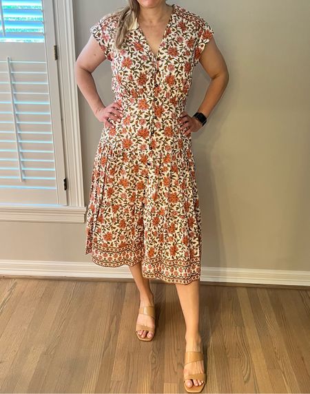 A floral midi dress is a summer essential. I love the feminine yet relaxed vibe of this style. Pair with a nude sandal for a clean and polished finish. 

#LTKstyletip #LTKSeasonal