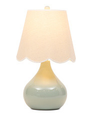 24in Scalloped Shade Ceramic Table Lamp | Marshalls