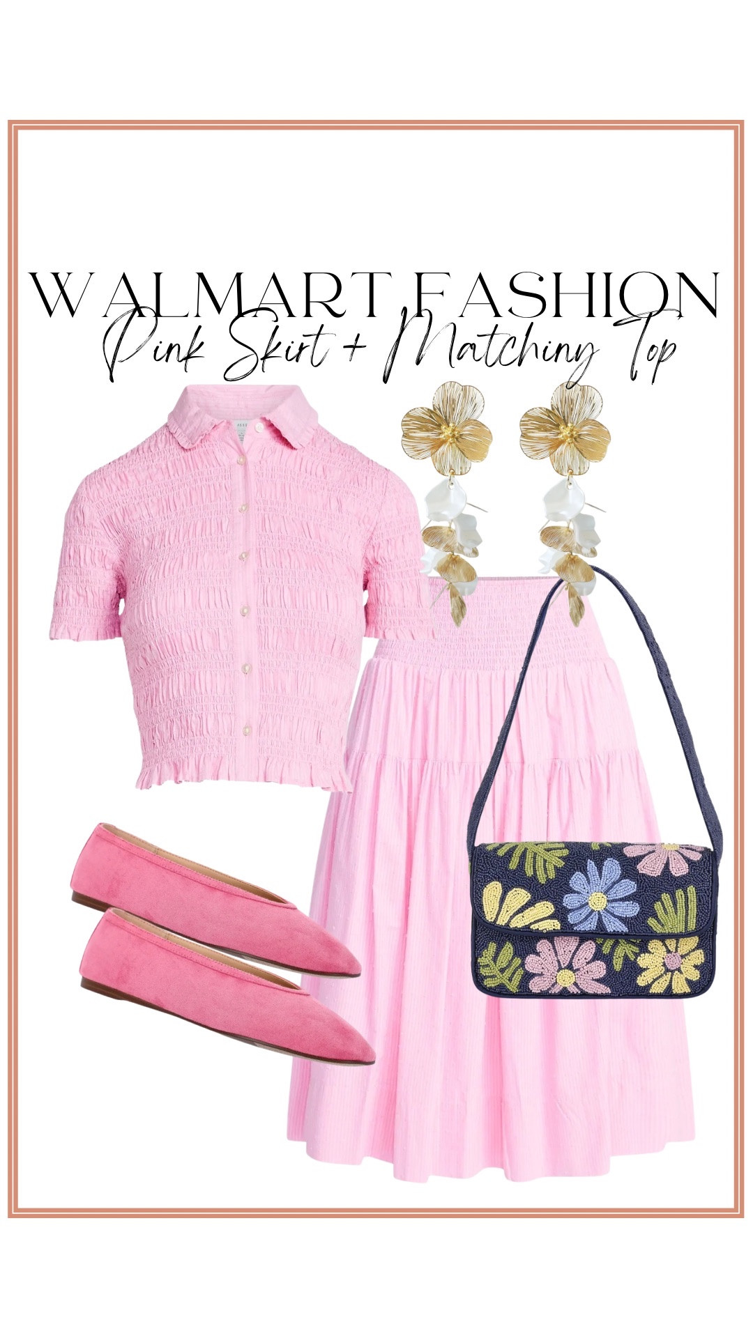 Walmart fashion just did it again 💕 This smocked skirt and matching smocked top are FINALLY stocked online and they are even better than I hoped!

The texture, the fit, the stretchy smocked details… it’s giving boutique vibes without the boutique price. I love that you can wear them as a matching set for the cutest spring outfit, or style each piece separately for endless looks. The skirt pairs perfectly with a simple tee + denim jacket, and the smocked button top looks so good with white jeans or cutoffs.

✔️ Comes in pink AND white
✔️ So flattering and comfortable
✔️ Easy to dress up with heels or down with sneakers
✔️ Perfect for spring, Easter, brunch, date night & family photos

If you’ve been waiting for this Walmart set to restock, now is your moment 🙌🏼

#WalmartFashion #WalmartFinds #WalmartStyle #SpringOutfits #MatchingSet #SmockedTop #SmockedSkirt #AffordableFashion #PinkOutfit #WalmartNewArrivals


#LTKPetite #LTKootd