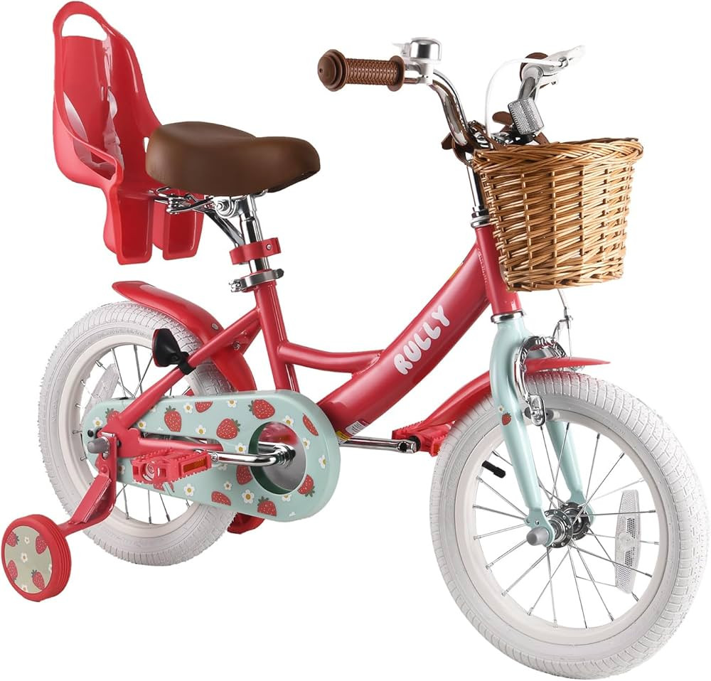 RULLY Fruit Kids Bike 12 14 16 Inch Bicycle for Girls Ages 2-7 Years, Training Wheels Included, G... | Amazon (US)