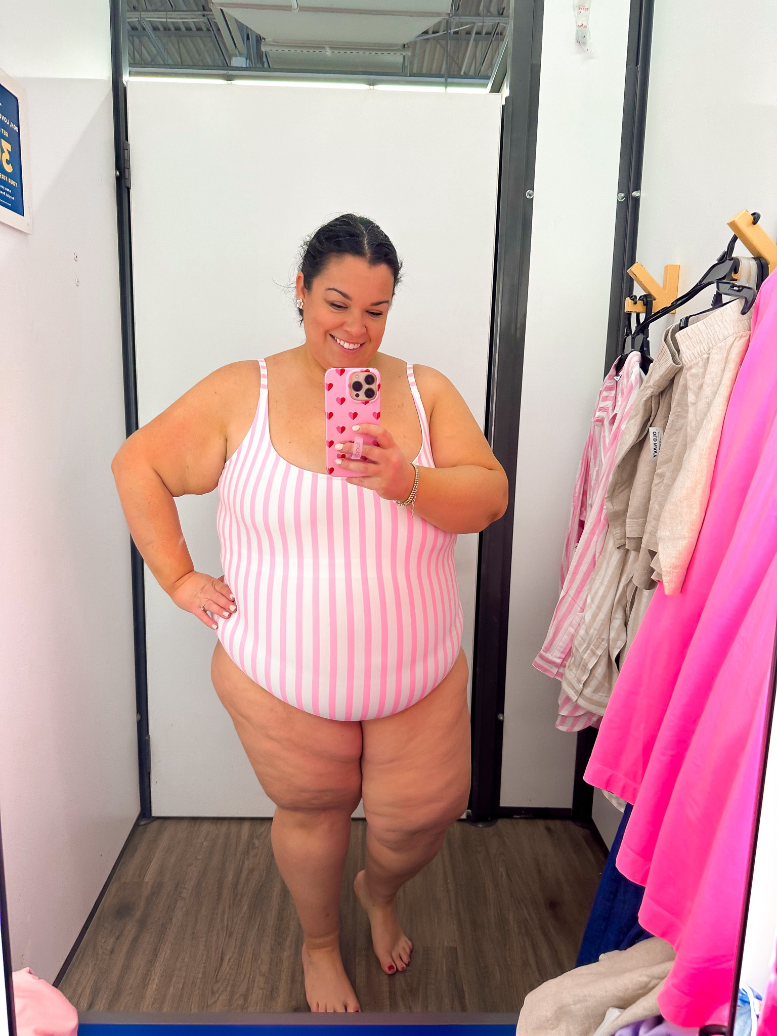 50% off Oldnavy swim today only! Love this pink striped one piece, no cups or anything but a nice easy suit to wear to the beach! 

#LTKfindsunder50 #LTKplussize #LTKswim