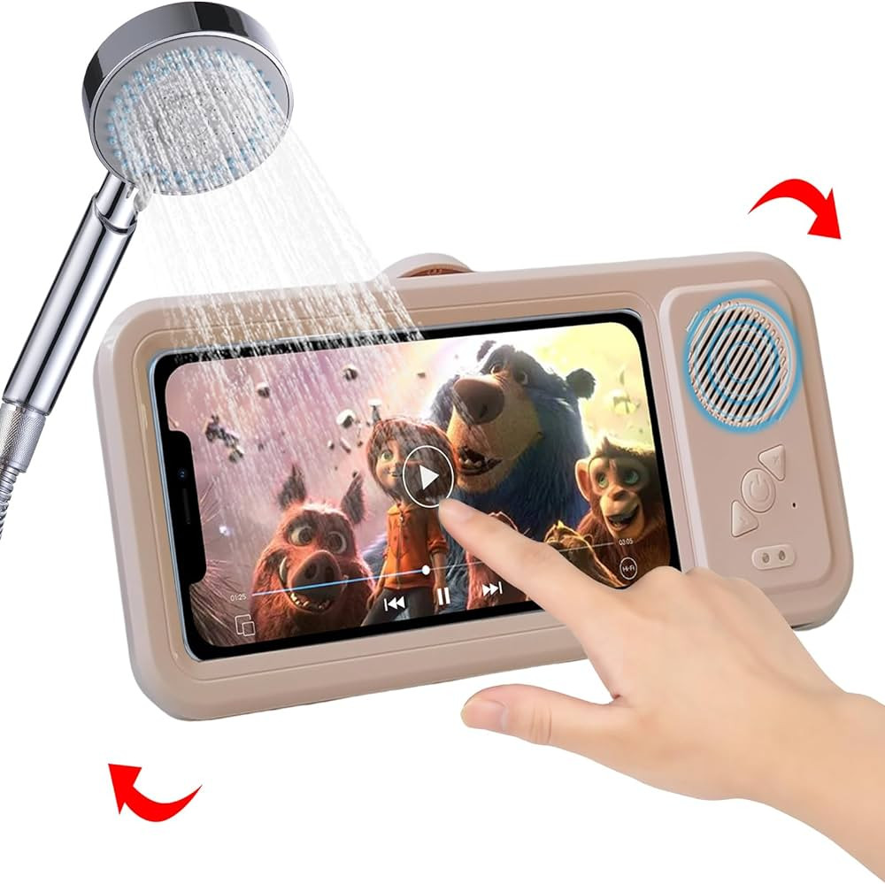 Fanlory Shower Phone Holder with Wireless Bluetooth Speaker - Waterproof 480 Rotation Viewable Sh... | Amazon (US)