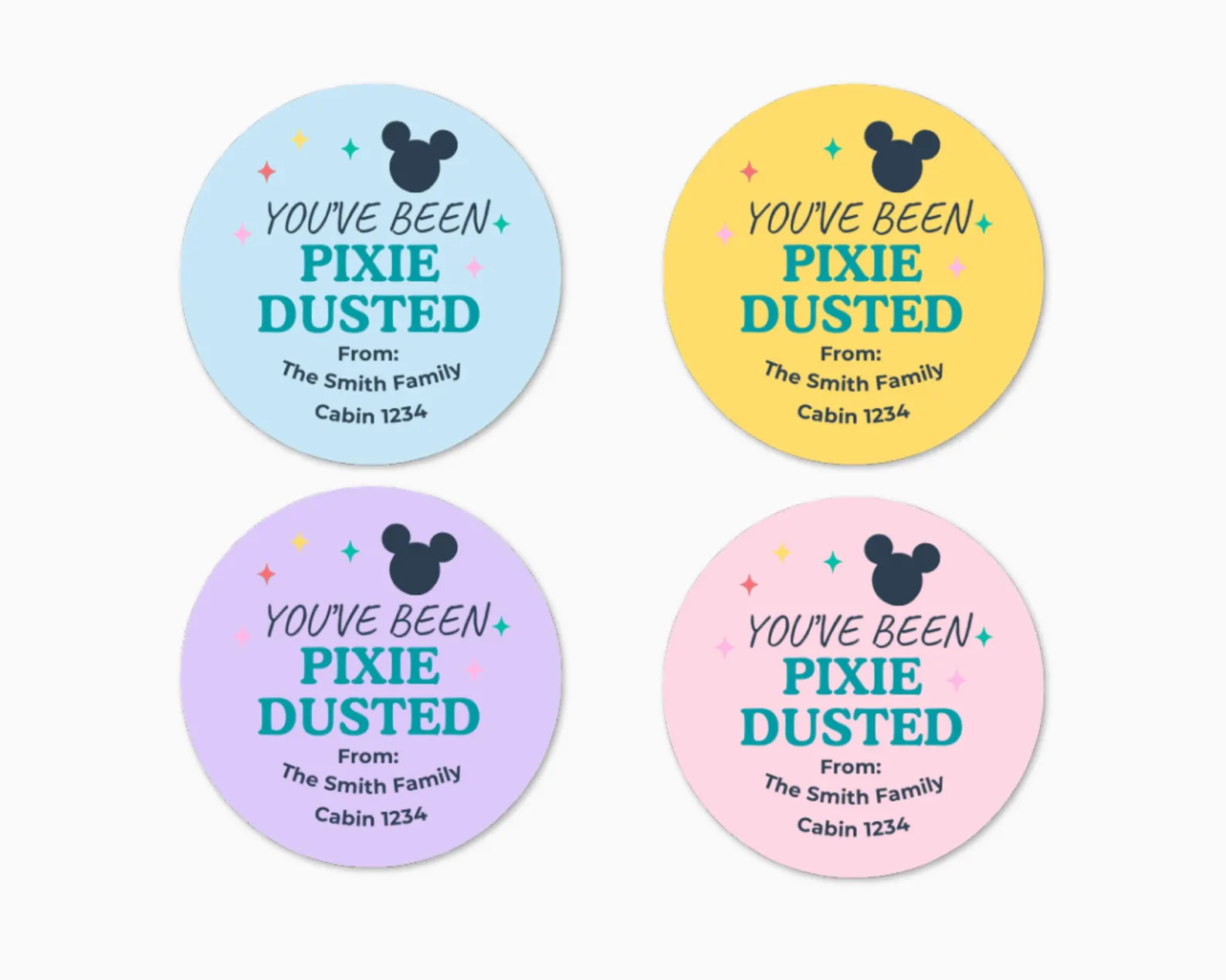 Personalized Cruise Gift Stickers: Pixie Dust Labels, Fish Extender Gifts | Etsy (US)