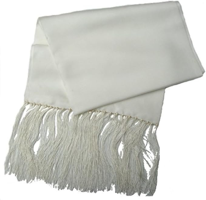 Clermont Direct 100% Silk Ivory White Scarf | Amazon (UK)
