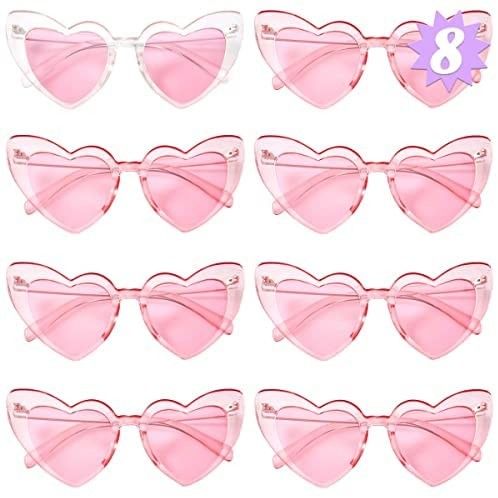 xo, Fetti Bachelorette Heart Sunglasses Set - Pink Bach Party Decoration - Gifts For Bride ,  | Amazon (US)